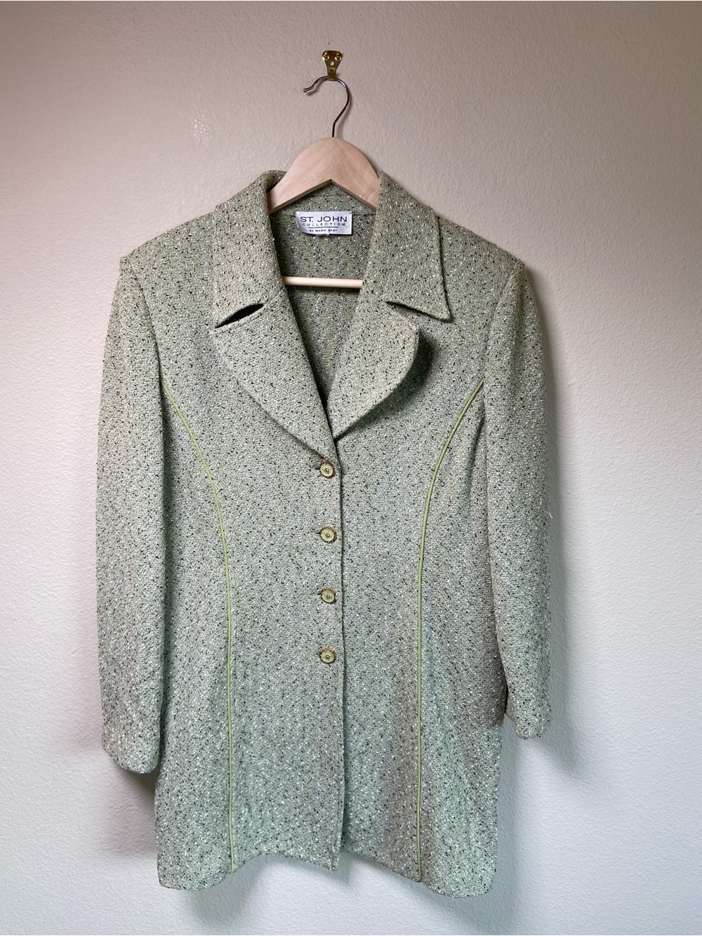 St. John Tweed Notched Collar Blazer